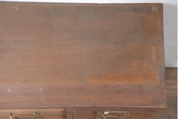 【簡易リペア限定品】　和製アンティーク　引き出し17杯で収納力抜群の小振りなチェスト　(R-084285)