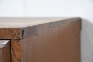 【簡易リペア限定品】　和製アンティーク　引き出し17杯で収納力抜群の小振りなチェスト　(R-084285)