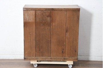 【簡易リペア限定品】　和製アンティーク　引き出し17杯　小物収納におすすめの小振りなチェスト　(R-084286)