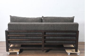 中古　超美品　展示品　Ritzwell(リッツウェル)　GRAND LEEWISE(グランドリーワイズ)　落ち着きあるシックなデザインが素敵な2人掛けソファ(2P、二人掛け、アームソファ)(定価約70万円)(R-084290)