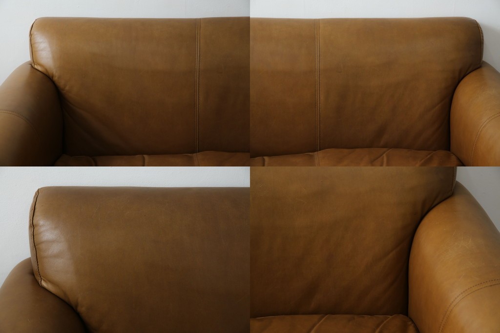 中古　HALO(ハロ)　ギル(GIL)　使い込むほどに味わいが深まる本革のソファ　定価約30万円　(R-084291)