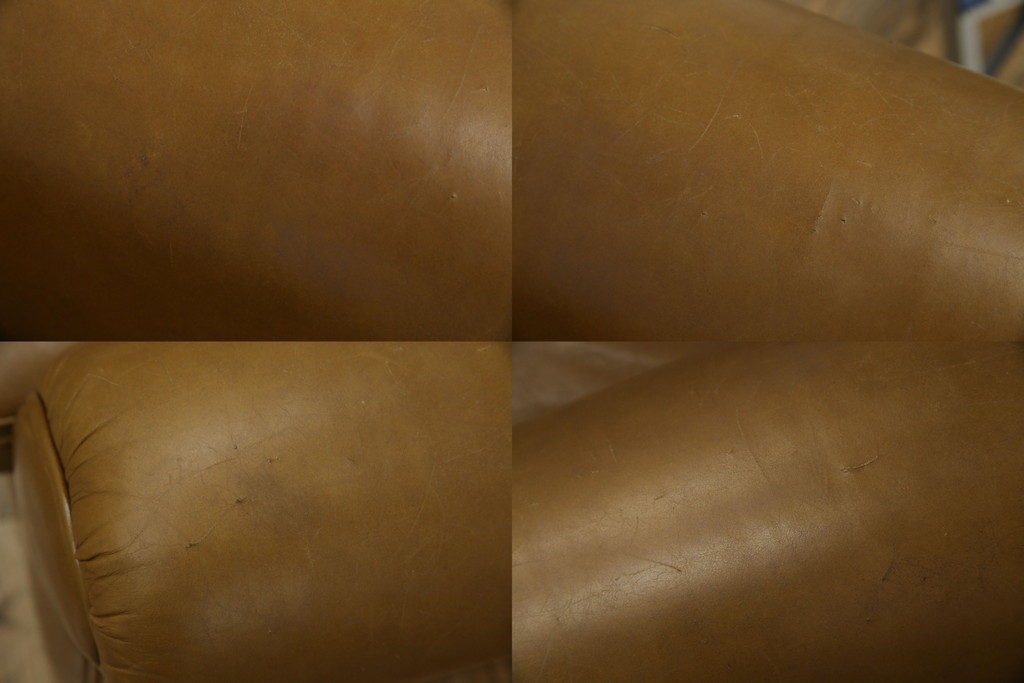 中古　HALO(ハロ)　ギル(GIL)　使い込むほどに味わいが深まる本革のソファ　定価約30万円　(R-084291)