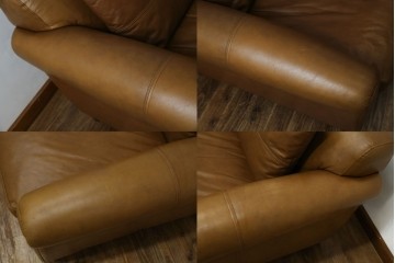 中古　HALO(ハロ)　ギル(GIL)　使い込むほどに味わいが深まる本革のソファ　定価約30万円　(R-084291)