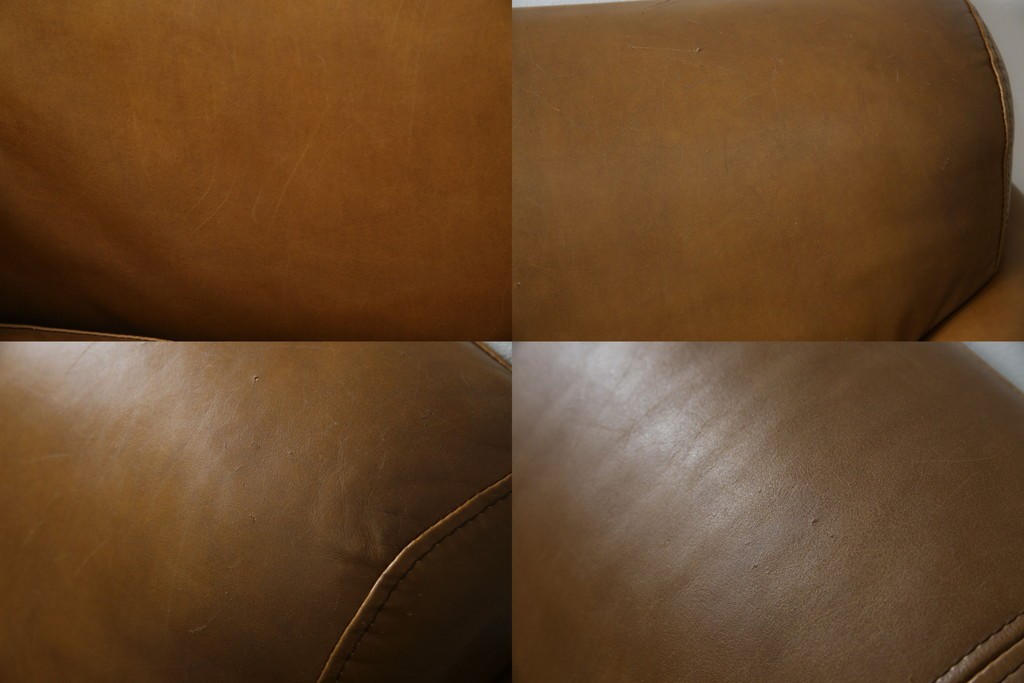 中古　HALO(ハロ)　ギル(GIL)　使い込むほどに味わいが深まる本革のソファ　定価約30万円　(R-084291)