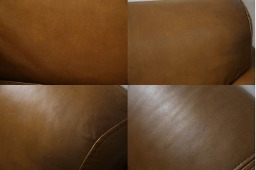 中古　HALO(ハロ)　ギル(GIL)　使い込むほどに味わいが深まる本革のソファ　定価約30万円　(R-084291)