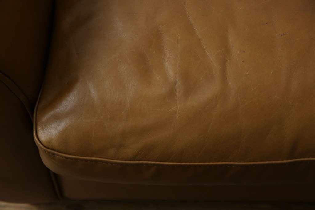 中古　HALO(ハロ)　ギル(GIL)　使い込むほどに味わいが深まる本革のソファ　定価約30万円　(R-084291)