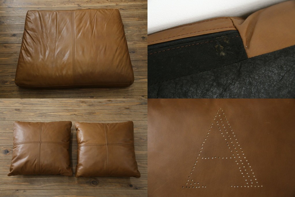 中古　HALO(ハロ)　ギル(GIL)　使い込むほどに味わいが深まる本革のソファ　定価約30万円　(R-084291)