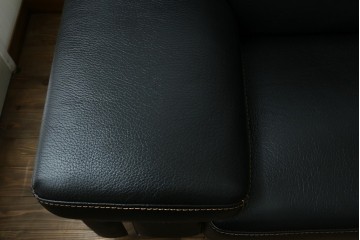 中古　美品　ダホン(Dahong)　イタリアンデザイン　本革(レザー)　デザイン性と快適性を両立した2.5人掛けソファ　定価約28万円　(R-084293)