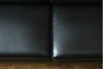中古　美品　ダホン(Dahong)　イタリアンデザイン　本革(レザー)　デザイン性と快適性を両立した2.5人掛けソファ　定価約28万円　(R-084293)