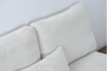 中古　美品　匠大塚購入品　広々サイズでゆったりとくつろげるシンプルモダンデザインのオットマン付き3人掛けソファ　定価推定約61万円相当　(R-084294)