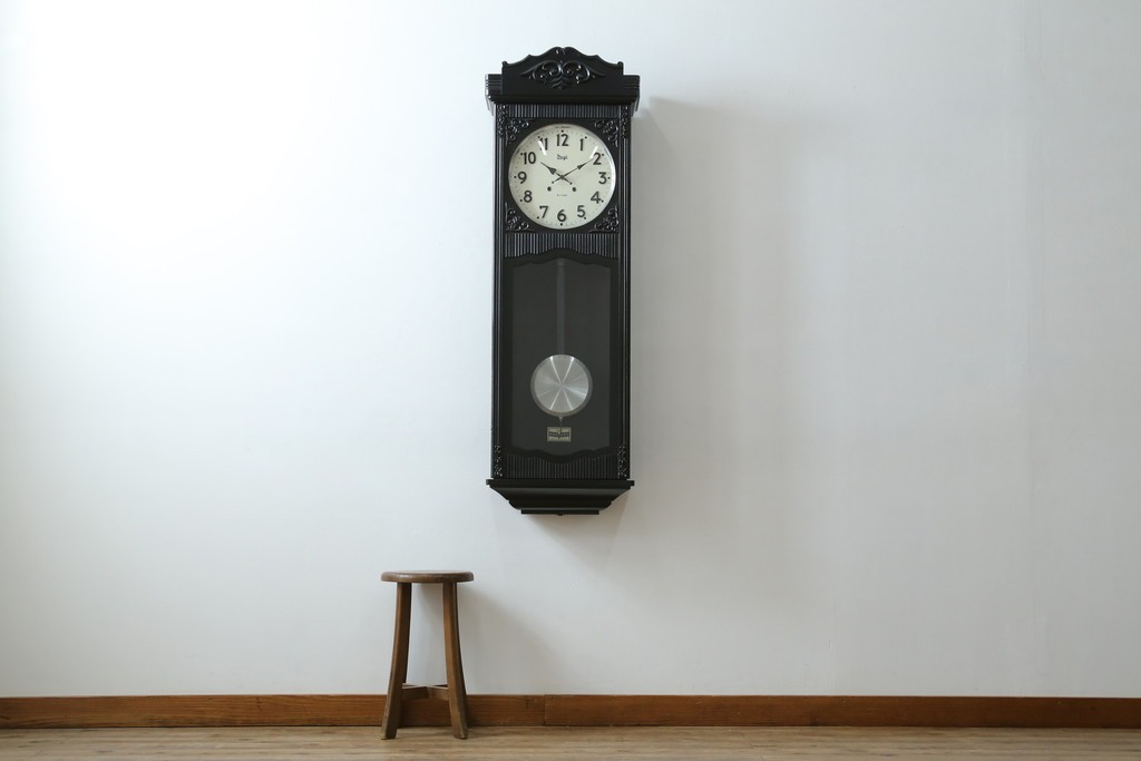 和製アンティーク　大正ロマン　Meiji(明治時計社)　高さ130㎝の大きな振り子時計　(R-084296)