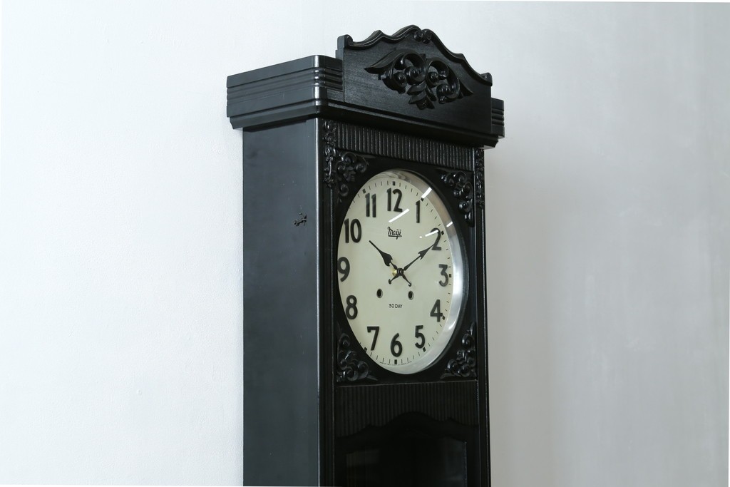 和製アンティーク　大正ロマン　Meiji(明治時計社)　高さ130㎝の大きな振り子時計　(R-084296)