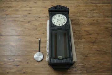 和製アンティーク　大正ロマン　Meiji(明治時計社)　高さ130㎝の大きな振り子時計　(R-084296)