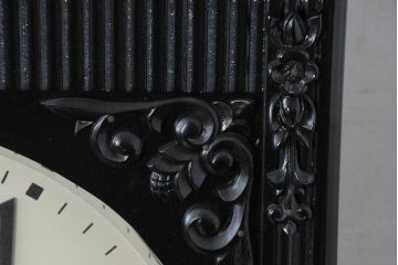 和製　Meiji(明治時計社)　大正ロマン　シックな佇まいが魅力の大きな柱時計(掛け時計、古時計、振り子時計)(R-084296)