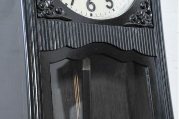 和製　Meiji(明治時計社)　大正ロマン　シックな佇まいが魅力の大きな柱時計(掛け時計、古時計、振り子時計)(R-084296)