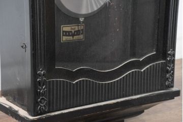 和製　Meiji(明治時計社)　大正ロマン　シックな佇まいが魅力の大きな柱時計(掛け時計、古時計、振り子時計)(R-084296)