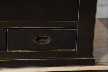 中古　希少な廃番品!!　葉山ガーデン取り扱い　国産　職人手作り品　タモ材　アンティーク調の囲炉裏テーブル(座卓、ローテーブル、センターテーブル、リビングテーブル)(定価約25万円)(R-084297)