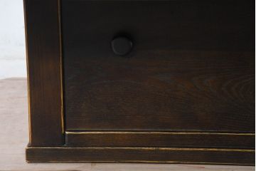中古　希少な廃番品!!　葉山ガーデン取り扱い　国産　職人手作り品　タモ材　アンティーク調の囲炉裏テーブル(座卓、ローテーブル、センターテーブル、リビングテーブル)(定価約25万円)(R-084297)