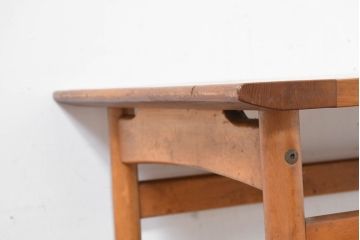 和製ビンテージ　オールドコスガ(KOSUGA)　レトロデザインが魅力的な欅(ケヤキ)材のローテーブル(センターテーブル、リビングテーブル、ヴィンテージ)(R-084298)