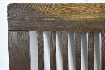 中古　希少な廃番品!!　葉山ガーデン取り扱い　国産　職人手作り品　タモ材　アンティーク調の回転座椅子4台セット(回転チェア、囲炉裏チェア、イス、椅子、バラ売り可能)(R-084300)