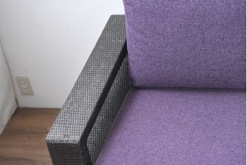 中古　美品　展示品　名門藤家具　カザマ(Kazama)　Ventura New Frag(ベンチュラニューフラーグ)　ラタン　大人の空間を演出するら引き出し付き3人掛けソファ(三人掛け、システムソファ、カウチソファ、コーナーソファ、)(定価約53万円)(R-084301)