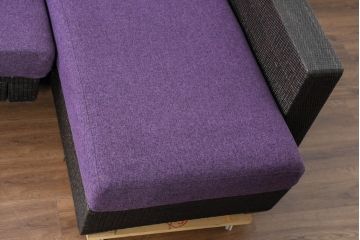 中古　美品　展示品　名門藤家具　カザマ(Kazama)　Ventura New Frag(ベンチュラニューフラーグ)　ラタン　大人の空間を演出するら引き出し付き3人掛けソファ(三人掛け、システムソファ、カウチソファ、コーナーソファ、)(定価約53万円)(R-084301)