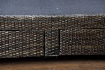 中古　美品　展示品　名門藤家具　カザマ(Kazama)　Ventura New Frag(ベンチュラニューフラーグ)　ラタン　大人の空間を演出するら引き出し付き3人掛けソファ(三人掛け、システムソファ、カウチソファ、コーナーソファ、)(定価約53万円)(R-084301)