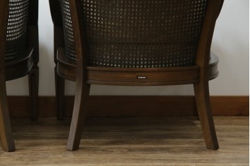 中古　展示品　美品　カリモク家具(karimoku)　domani(ドマーニ)　QUEENS LIFE(クイーンズライフ)　優雅なフォルムと柔らかな色合いでどんな空間にも馴染む!クラシカルな1人掛けソファ2脚セット　定価(2脚合計)約36万円　(R-084303)