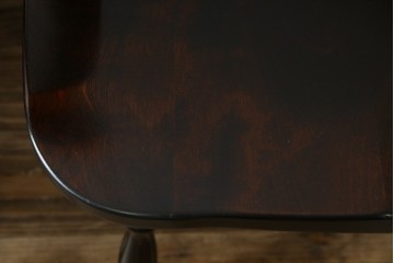 中古　北海道民芸家具　希少な廃番品　HM630　格好良い佇まいが魅力のキャプテンチェア4脚セット　(R-084306)