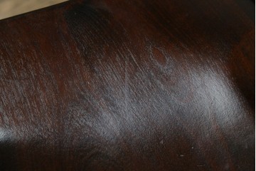 中古　北海道民芸家具　希少な廃番品　HM630　格好良い佇まいが魅力のキャプテンチェア4脚セット　(R-084306)