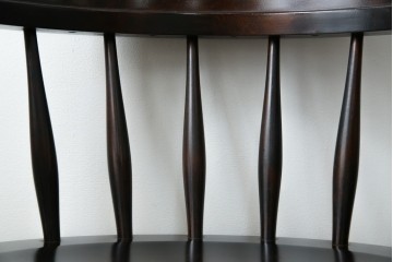 中古　北海道民芸家具　希少な廃番品　HM630　格好良い佇まいが魅力のキャプテンチェア4脚セット　(R-084306)