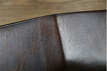 中古　北海道民芸家具　希少な廃番品　HM630　格好良い佇まいが魅力のキャプテンチェア4脚セット　(R-084306)