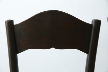 ヨーロッパアンティーク　背もたれの彫刻が優美な西洋アンティークのベントウッドチェア2脚セット　(R-084308)