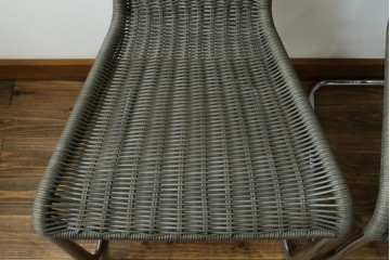中古　美品　ドイツ製　TECTA(テクタ)　洗練されたモダン空間に映える編み込みデザインのチェア4脚セット　定価4脚で約58万円　(R-084309)