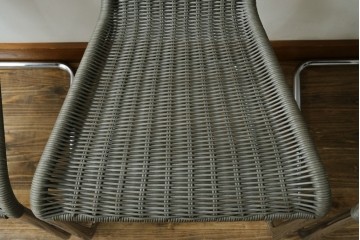中古　美品　ドイツ製　TECTA(テクタ)　洗練されたモダン空間に映える編み込みデザインのチェア4脚セット　定価4脚で約58万円　(R-084309)