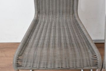 中古　美品　ドイツ製　TECTA(テクタ)　洗練されたモダン空間に映える編み込みデザインのチェア4脚セット(椅子、イス、ダイニングチェア、バラ売り可能)(定価4脚で約58万円)(R-084309)