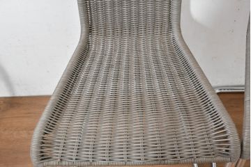 中古　美品　ドイツ製　TECTA(テクタ)　洗練されたモダン空間に映える編み込みデザインのチェア4脚セット(椅子、イス、ダイニングチェア、バラ売り可能)(定価4脚で約58万円)(R-084309)