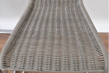 中古　美品　ドイツ製　TECTA(テクタ)　洗練されたモダン空間に映える編み込みデザインのチェア4脚セット(椅子、イス、ダイニングチェア、バラ売り可能)(定価4脚で約58万円)(R-084309)