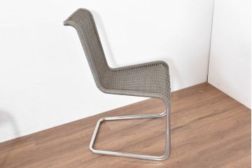 中古　美品　ドイツ製　TECTA(テクタ)　洗練されたモダン空間に映える編み込みデザインのチェア4脚セット(椅子、イス、ダイニングチェア、バラ売り可能)(定価4脚で約58万円)(R-084309)