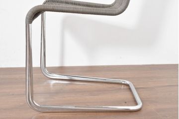 中古　美品　ドイツ製　TECTA(テクタ)　洗練されたモダン空間に映える編み込みデザインのチェア4脚セット(椅子、イス、ダイニングチェア、バラ売り可能)(定価4脚で約58万円)(R-084309)