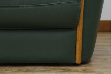 中古　美品!!　浜本工芸　ロングセラー　ベストセラーモデル　1800　重厚感のある3人掛けレザーソファ　定価約25万円　(R-084310)
