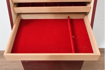 中古　展示品　超美品　キットファニチュア(KIT FURNITURE)　北谷家具　インテリア性と収納力を兼ね備えた優雅な佇まいのアクセサリーキャビネット(ジュエリーケース、ジュエリーボックス、サイドチェスト、引き出し)(定価約105万円)(R-084311)