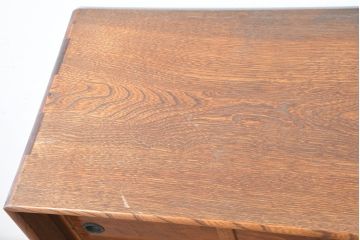 中古　美品　国産　職人手作り品　欅(ケヤキ)材　杢目の素敵なサイドキャビネット(収納棚、戸棚、茶棚、飾り棚)(R-084313)