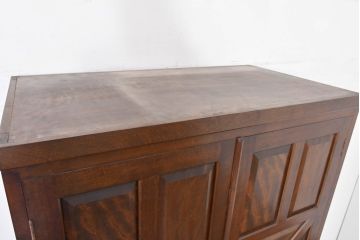 中古　松本民芸家具　シックで品のある雰囲気が魅力的なD型洋服タンスI(ワードローブ、チェスト、衣装箪笥、バラ売り可能)(定価約60万円)(R-084315)