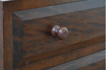 中古　松本民芸家具　天板リメイク　シックで品のある雰囲気が魅力的なローチェスト(ローボード、サイドチェスト、引き出し、衣装タンス、テレビ台)(R-084317)