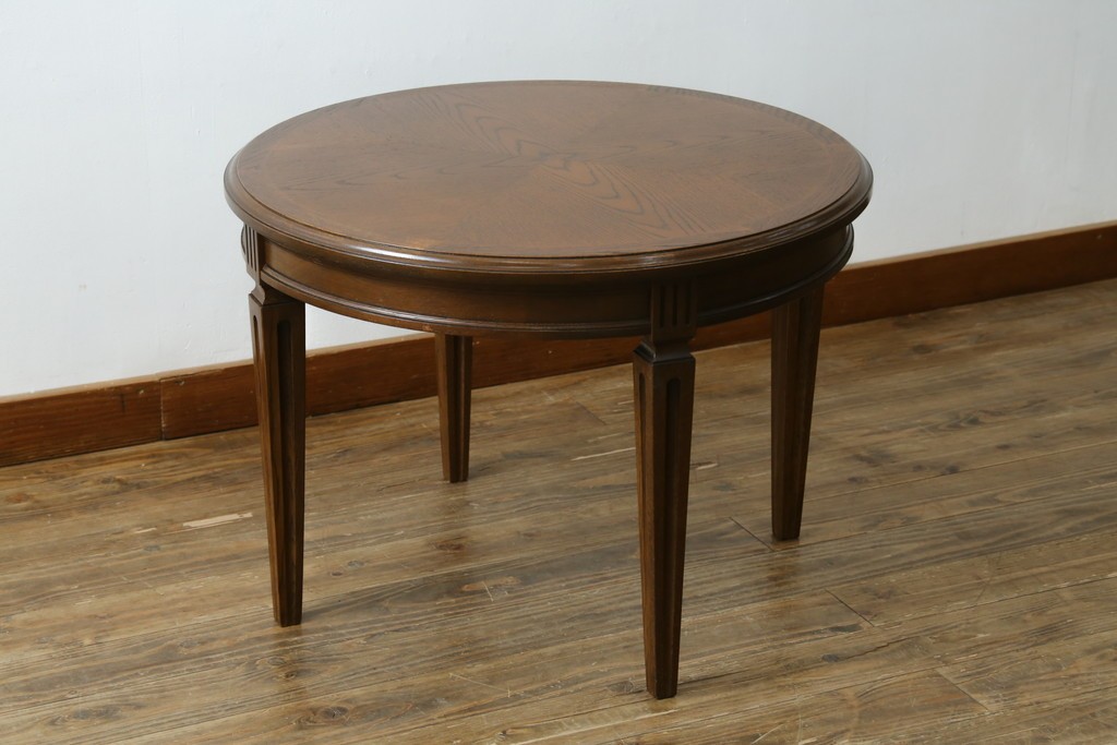 中古　カリモク家具(karimoku)　ドマーニ(domani)　クイーンズライフ(QUEENS LIFE)　クラシカルモダンな雰囲気漂うリビングテーブル　定価約17万円　(R-084319)