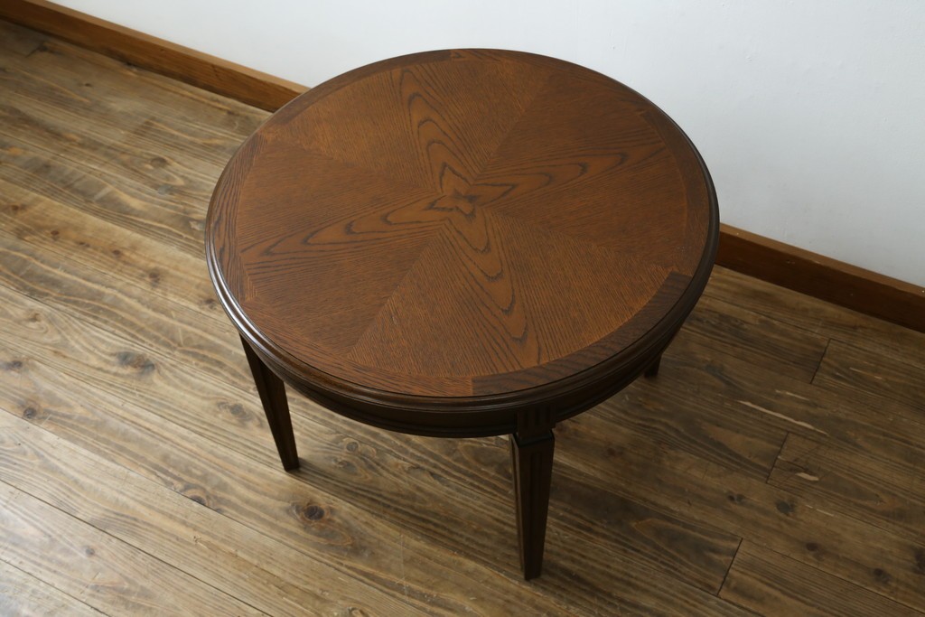 中古　カリモク家具(karimoku)　ドマーニ(domani)　クイーンズライフ(QUEENS LIFE)　クラシカルモダンな雰囲気漂うリビングテーブル　定価約17万円　(R-084319)