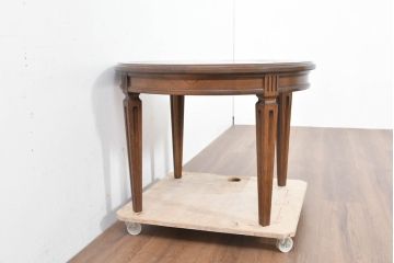 中古　カリモク家具(karimoku)　ドマーニ(domani)　クイーンズライフ(QUEENS LIFE)　クラシカルモダンな雰囲気漂うリビングテーブル(ローテーブル、センターテーブル、ラウンドテーブル、丸テーブル)(定価約17万円)(R-084319)