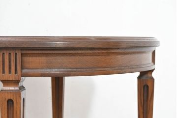 中古　カリモク家具(karimoku)　ドマーニ(domani)　クイーンズライフ(QUEENS LIFE)　クラシカルモダンな雰囲気漂うリビングテーブル(ローテーブル、センターテーブル、ラウンドテーブル、丸テーブル)(定価約17万円)(R-084319)