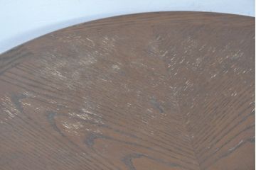 中古　カリモク家具(karimoku)　ドマーニ(domani)　クイーンズライフ(QUEENS LIFE)　クラシカルモダンな雰囲気漂うリビングテーブル(ローテーブル、センターテーブル、ラウンドテーブル、丸テーブル)(定価約17万円)(R-084319)